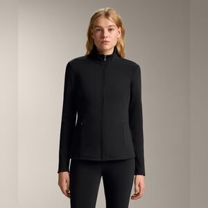 Oysho Black Long Super Extra Warm Seamless Technical Jacket, Size Medium